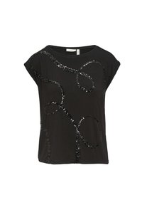 BLACK LABEL MIT PAILLETTEN T-Shirt print schwarz