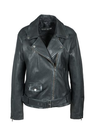 Freaky Nation BE PERFECTO - Leather jacket - grey black