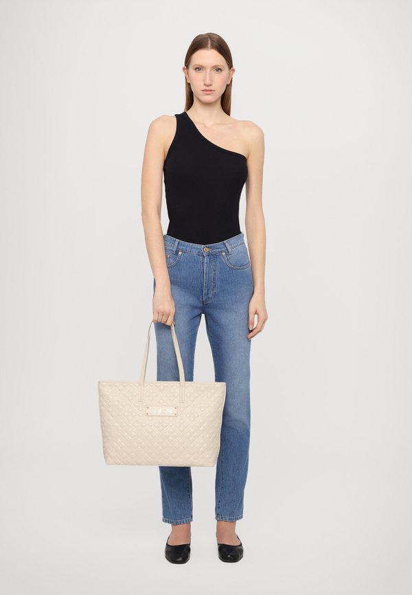 QUILTED - Tote bag - avorio