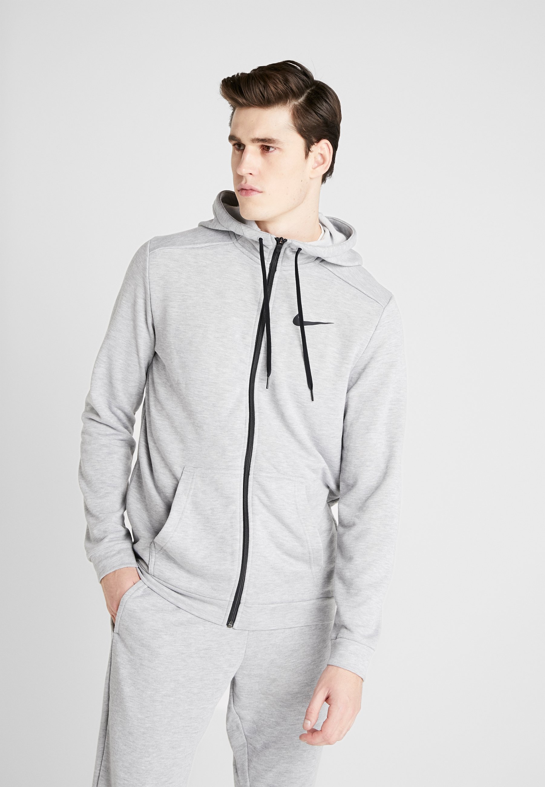 dark grey nike zip up hoodie