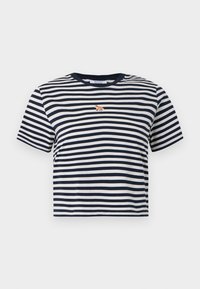 BABY FOX STRIPED BABY TEE - Μπλουζάκι με στάμπα - dark navy/parchment white
