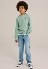WE Fashion Tiesaus kirpimo džinsai - light blue