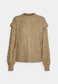 VILA Strickpullover - mottled brown