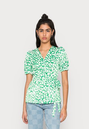 VILA VITONE WRAP  - Blusa - green/white