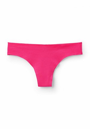 String rose en tissu lisse et extensible. Il présente un design sans coutures avec une coupe minimaliste et sans coutures visibles.