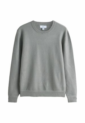 REGULAR FIT-MID WEIGHT TEXTURED CREW - Striktrøje - grey