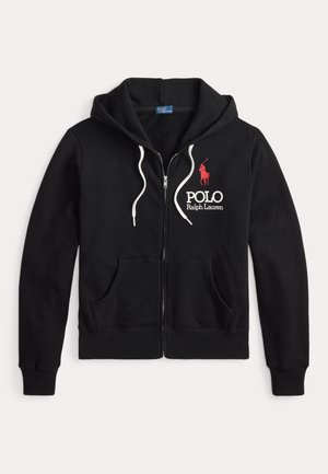 BIG PONY LIGHTWEIGHT FLEECE ZIP HOODIE - Sweatjakke - polo black