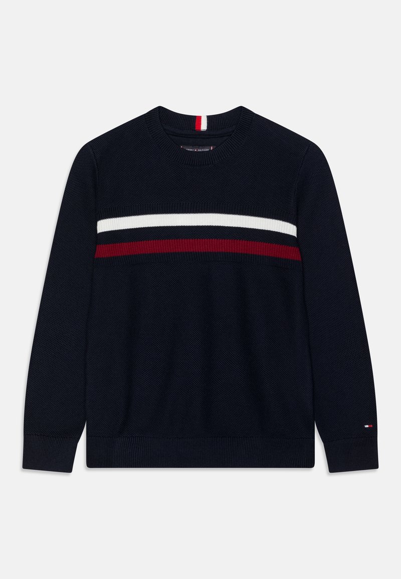 Tommy Hilfiger GLOBAL STRIPE STRUCTURE Strickpullover desert sky