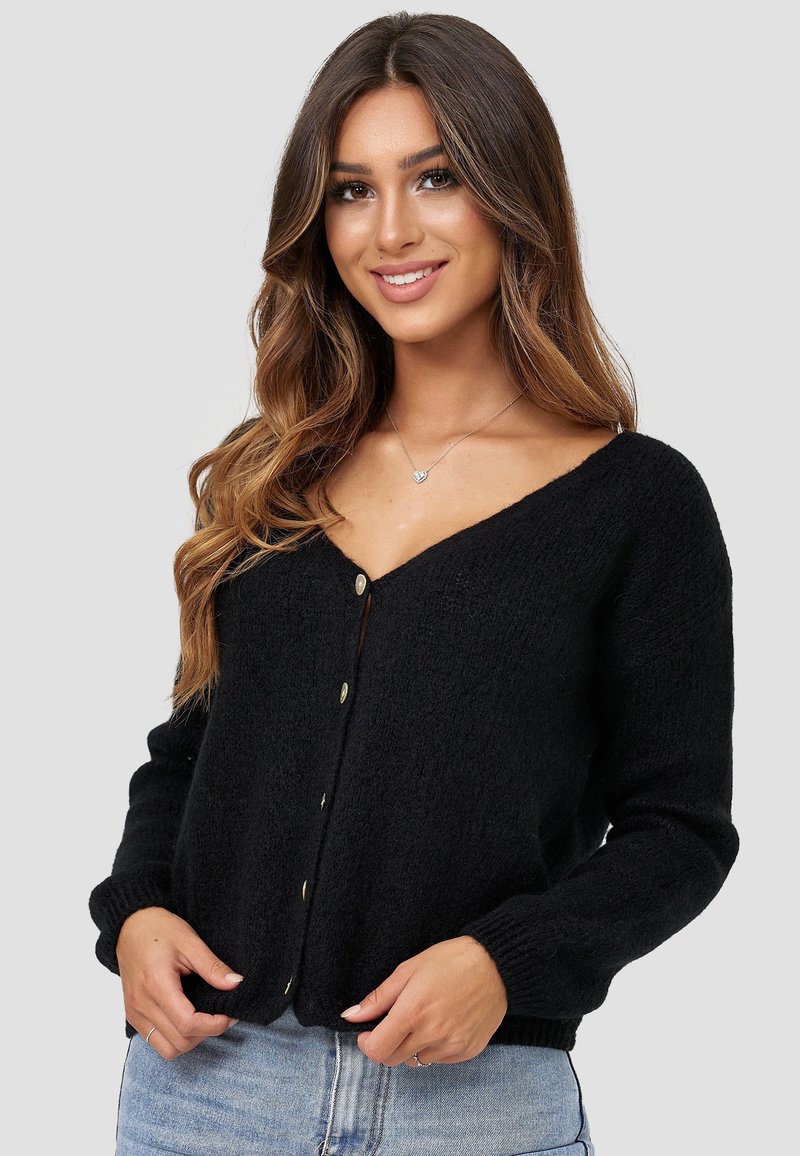 Damen Strickjacken | Decay Strickjacke schwarz - XZ32214 Damen Strickjacken | Decay Strickjacke schwarz - XZ32214