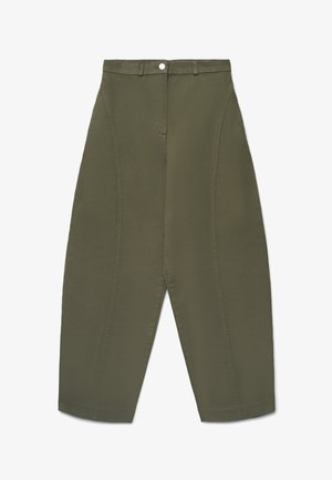 Calliope, PANTALONE LUNGO TINTA UNITA - Pantaloni - verde militare scuro