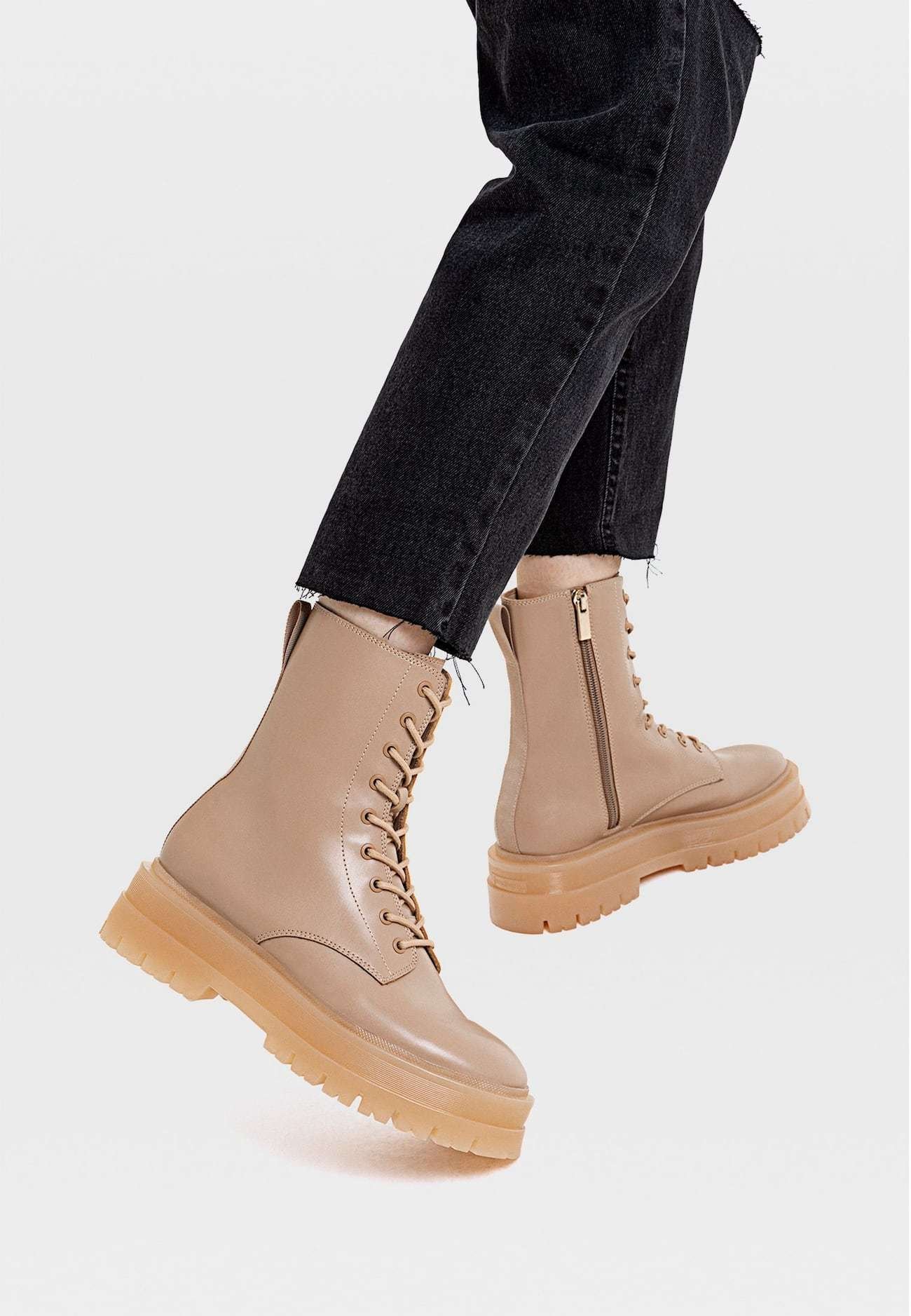 bottes stradivarius camel