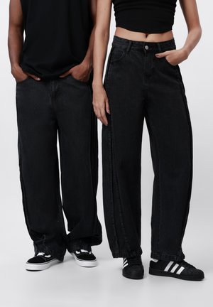 UNISEX - Relaxed fit jeans - washed black