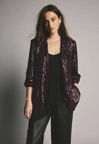 Next SEQUIN TALL - REGULAR FIT - Blazer - burgundy red