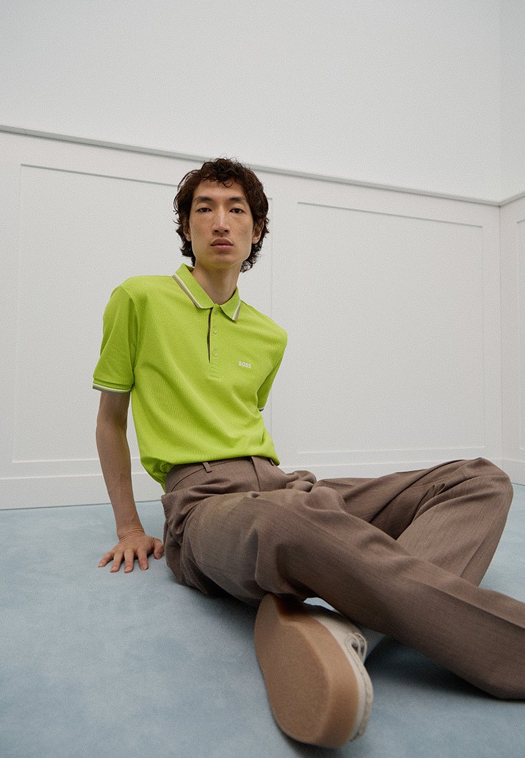 Boss Poloshirt lichtgroen