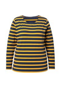 CONTRAST STRIPED - Maglietta a manica lunga - curry