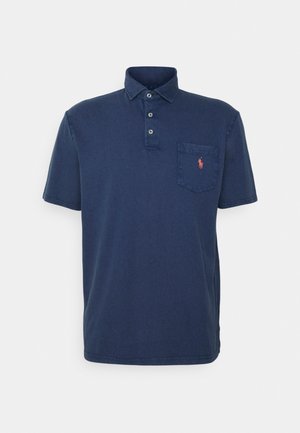 CLASSIC FIT COTTON-LINEN POLO SHIRT - Polo - light navy