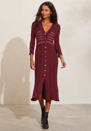 EZRA - Gebreide jurk - dark maple