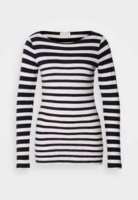 LONG SLEEVE BOAT NECK STRIPED - T-shirt à manches longues - black/white