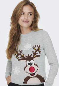 ONLY XMAS BELL LS EX  - Pullover - light grey melange