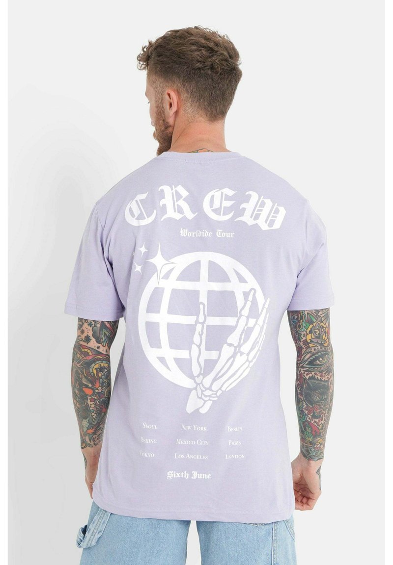 Sixth June CREW - T-shirts med print - light purple