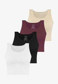 Unselected, weiß schwarz burgund beige