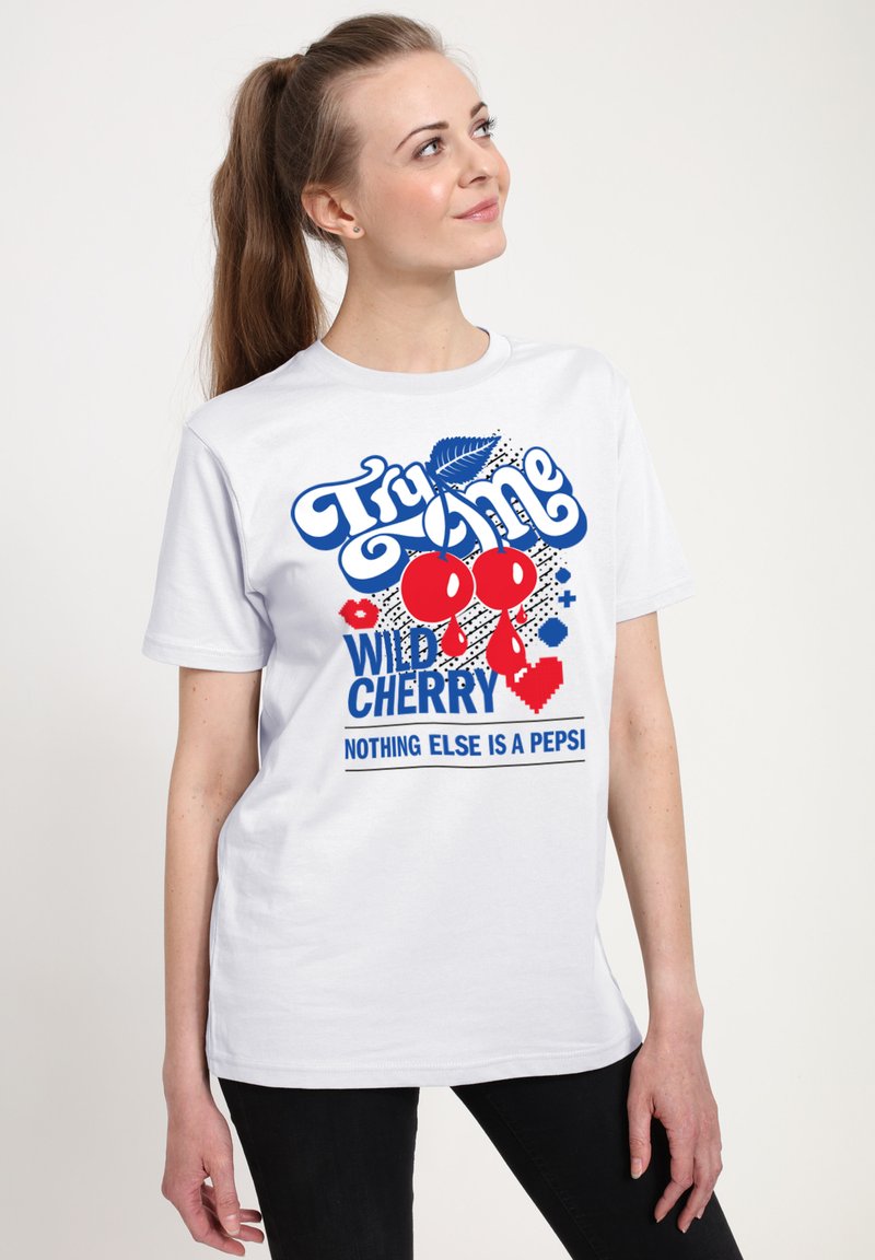 Henry Tiger PEPSI TRY ME - T-shirts print - white