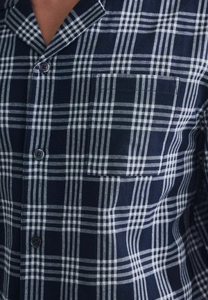 Next, LONG SLEEVE CHECK BUTTON THROUGH PYJAMAS SET - Nachtwäsche Set - navy blue