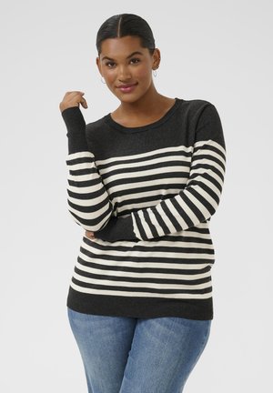 Kaffe Curve STRIPED  - Jumper - dgm turtledove half stripe