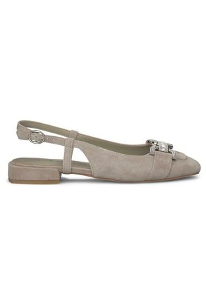 PLANO CON HEBILLA - Slingback ballerina´s - marrón topo