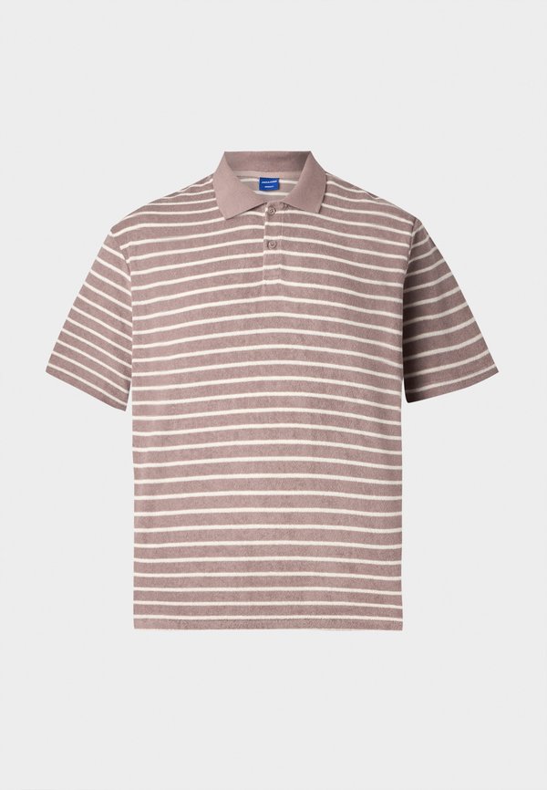 JORGEN STRIPED  - Polo shirt - mocha meringue4