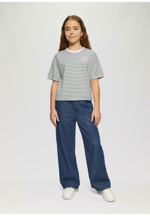 BOXY INTERLOCK MIT DETAIL - Print T-shirt - navy