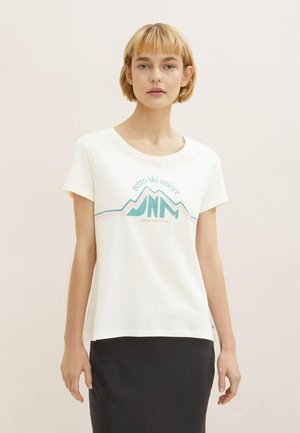 MIT MOTIVPRINT  - T-shirt print - gardenia white