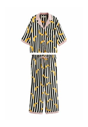 Rockett St George SET - Nachtwäsche Set - monochrome stripe banana print