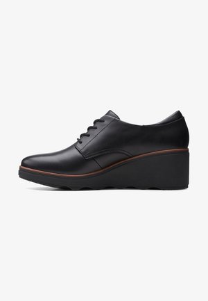 Clarks, Støvletter m/ kilehæl - black
