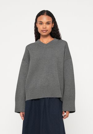 LULA V NECK - Pulover - dark grey