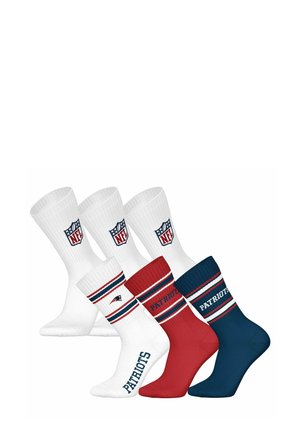 UNISEX 6ER PACK - TEAMS CREW FOOTBALL LOGO - Socken - new england patriots weiß
