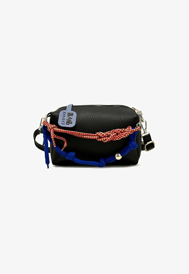 Bagmori MINI SHOULDER BAG WITH CHARM DETAIL - Soma ar siksnu pāri ķermenim - black