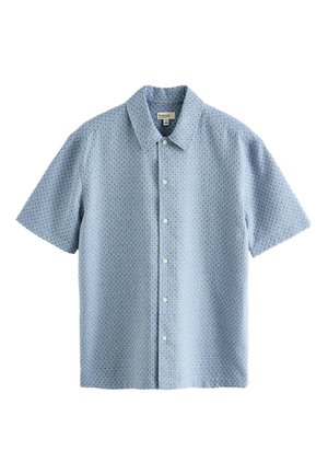 Next, REGULAR FIT - TEXTURED WAFFLE SHORT SLEEVE SHIRT  . - Skjorter - blue
