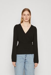 Vero Moda Tall VMALVA WRAP - Blouse - black