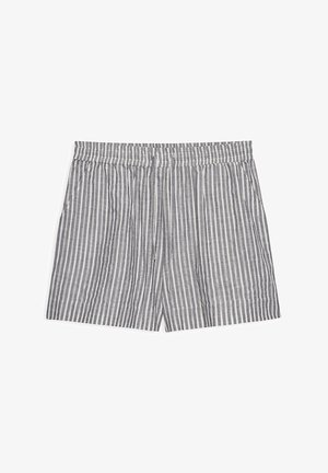 NA-KD, MID WAIST - Lühikesed püksid - grey white stripe