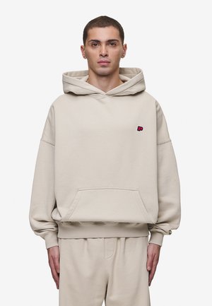 LEONO BOXY HOODIE - Sweatshirt - washed light beige/virtual pink gum