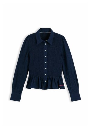 Tommy Jeans, TJW SMOCKED SHIRT EXT - Hemdbluse - dark blue