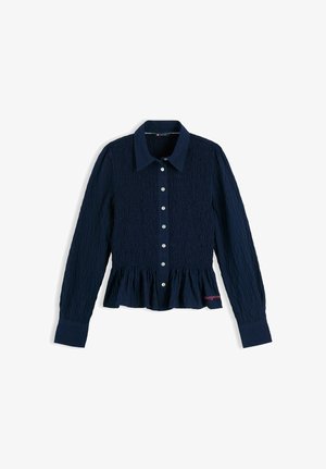 Tommy Jeans, TJW SMOCKED SHIRT EXT - Camicia - dark blue