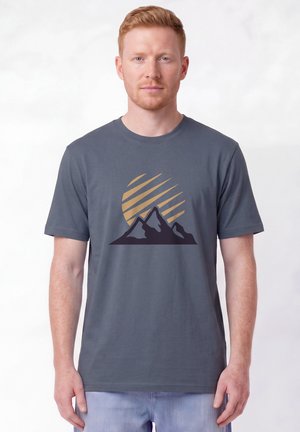 watapparel, MOUNTAIN AND SUN UNISEX - T-shirt imprimé - blue grey