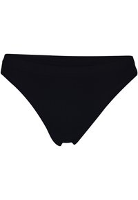 Sort bikini underdel lavet af glat stof, med et klassisk snit der har moderat dækning og en elastisk talje for komfort.