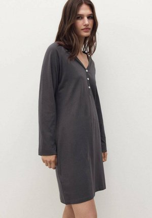WITH BUTTON DETAIL - Camicia da notte - anthracite