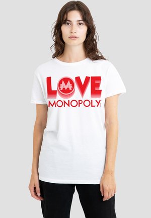 Hasbro MONOPOLY LOVE MONOPOLY - Print T-shirt - white