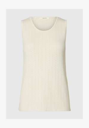 Selected, KNITTED TOP SLEEVELESS - Top - egret