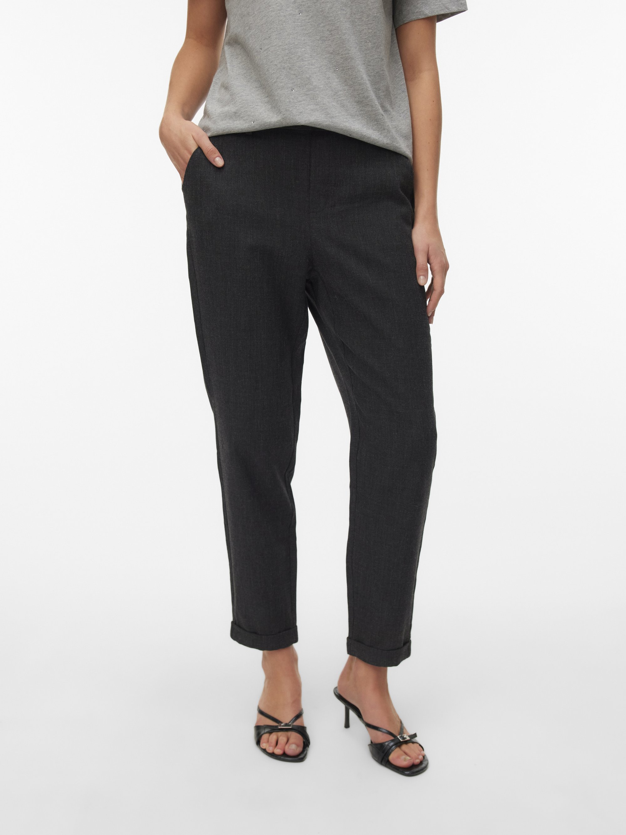 Pantalon de costume Regular Fit en lin mélangé - Beige - HOMME | H&M FR