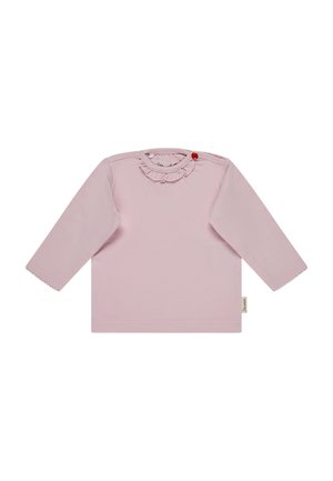 Sterntaler, LANGARMSHIRT MIT VOLANTS UND KNÖPFEN AM HALSAUSSCHNITT - Long sleeved top - puderrosa